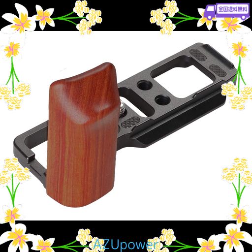 WEPOTO RICOH GR III GR IIIX 用ハンドグリップメタル赤檀木材 (GP-GR3)