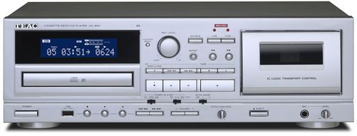 TEAC(ティアック) AD-850-SE/S カセットデッキ/CDプレーヤー USBメモリ録音・再生 マイク入力 テープ ダビング エコー カラオケ デジタル化 MP3変換