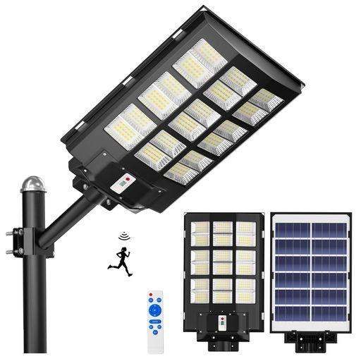 OFURAY ソーラー街灯 OF-3600W 360000LM ソーラーライト 街灯 外灯 屋外 ソーラー IP67防水 高輝度 センサーライト 人感センサー 明暗センサー 三つ照明モード 大型 ソーラーパネル ポール/壁に取…