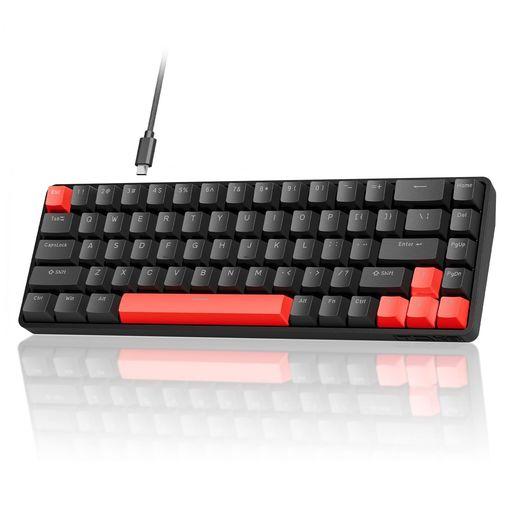 DIERYA X TMKB T68 ラピッドトリガー メカニカルゲーミングキーボード 磁気スイッチキーボード RGBバックライト 有線TYPE-C コンパクト 68キー 全キー無衝突 WINDOWS/MAC/LINUX対応 英語配列 (ブラック)
