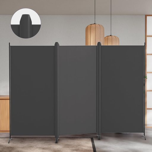 KELIXU パーテーション 間仕切り 3連 自立式 衝立 カバーストリップ付き 高さ1.8M×幅2.6M 布タイプ 折りたたみ 仕切りパネル 軽量 クロスパーテーション 目隠し 屏風 おしゃれ 組み立て簡単 …