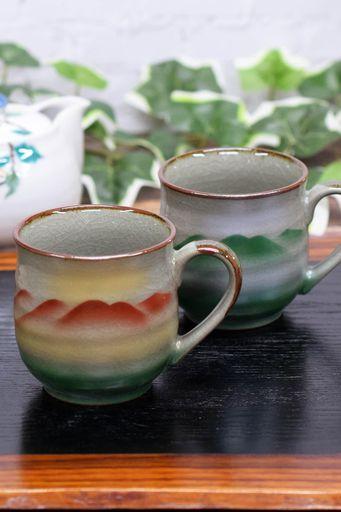 和座の蔵 おしゃれ コーヒーマグ 九谷焼 マグカップ ペア セット 連山 陶器 高級 ブランド 食器 日本製 結婚祝い 還暦祝い 古希祝い 喜寿祝い 母の日 父の日 敬老の日 プレゼント ギフト