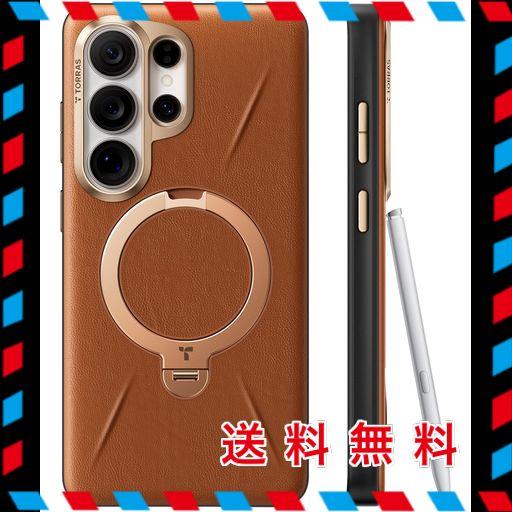 TORRAS SAMSUNG GALAXY S26 ULTRA 用 ケース【新感覚レザー・スキンタッチ】OSTAND Q3 レザートーン MAGSAFE対応 リング スタンド 360°定点回転 縦横両対応 マグネット搭載 革 カメラコントロールボタン