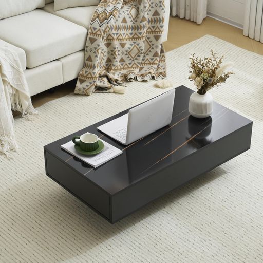 ローテーブル センターテーブル 収納付き 引き出し おしゃれ 多機能 ダイニング 木製 大容量 簡単開閉 組み立て簡単