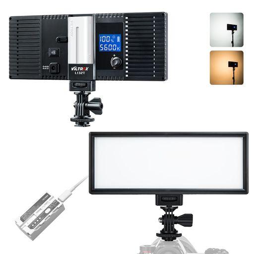 VILTROX L116T LED ビデオライト(白NP-F550バッテリー付き) 撮影ライトキット 超薄型LEDパネル 輝度と色温度調整可能 3300K-5600K CRI95+ 小物撮影 結婚式写真撮影 一眼レフカメラ対応