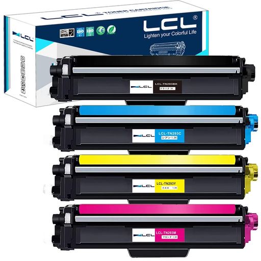 LCL BROTHER用 ブラザー用 TN-293 TN293 (4色セット ブラック シアン マゼンタ イエロー) 互換トナーカートリッジ 対応機種:BROTHER MFC-L3770CDW HL-L3230CDW