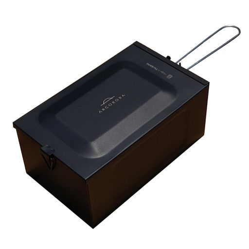 ARCORORA コンパクトスモーカー「BOX」小型燻製器 煙が漏れにくい 家庭用 キャンプ 室内