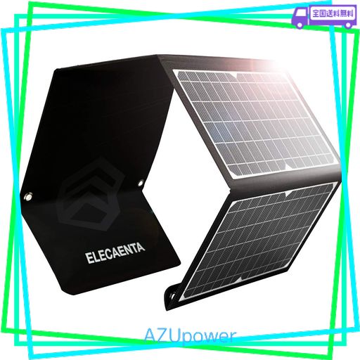 ELECAENTA 30W ソーラーパネル 3USBポート PD18W⁄QC3