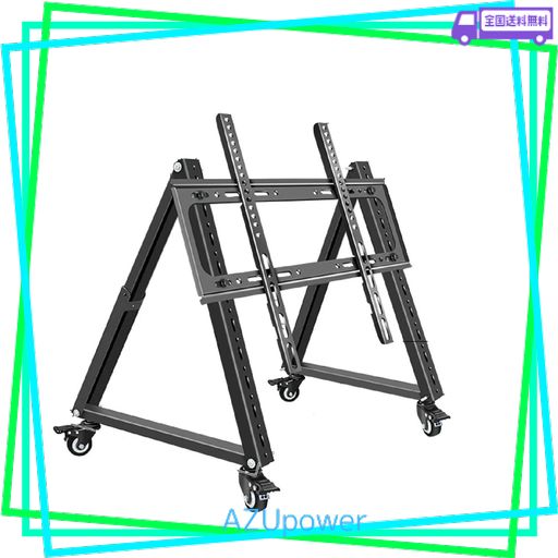 BESSTER テレビスタンド ロータイプ キャスター付き 壁寄せ 32-65インチLED液晶テレビ対応 移動式三角台 角度調節可能 TV スタンドキャスター付き 耐荷重50KG VESAは100*100から400*400MM 舞台 展示