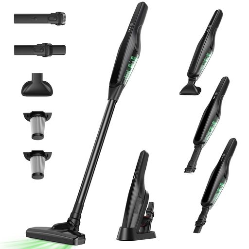 掃除機 コードレス【15000PA強力吸引・45分連続静音稼働】スティック ハンディクリーナー 小型軽量 TYPE-C充電 HEPA多重濾過 2種類モード切替 4種類ノズル 電量指示ライト 収納スタンド付き …