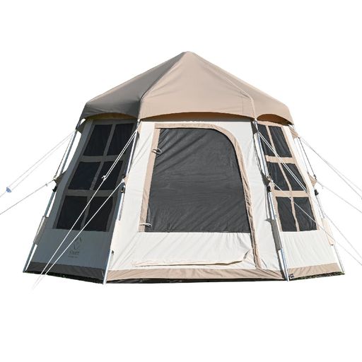 スモア ラテロッジ ワンタッチTCテント 1~3人 設営簡単 UVカット 耐水性 防カビ 難燃性 ロッジ型テント ファミリー