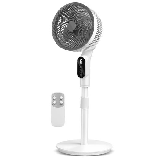 扇風機 サーキュレーター 兼用【2024新登場&節電対策】風量6段階調節 扇風機 静音 せんぷうき リビング 首振り リモコン付き さーきゅれーたー 省エネ タイマー付き 60Sパネル自動消灯 高…