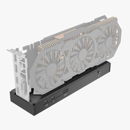 EGPUエンクロージャー THUNDERBOLT 3/4・USB4対応 外付けGPUドック 40GBPS高速転送 PD85W充電 デイジーチェーン対応 ATX/SFX/DC電源対応 PCIE拡張カード対応