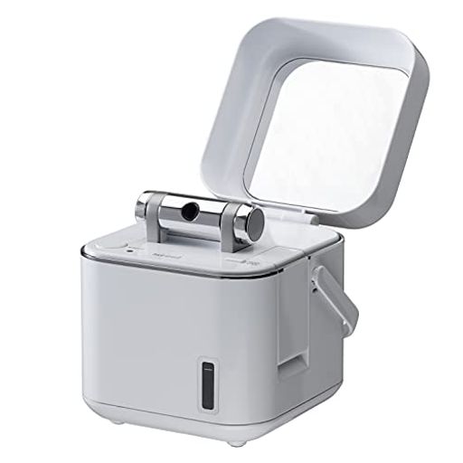 ツインバード フェイススチーマー 美顔器 イオンスチーム コンパクト ミラー付 水道水OK 毛穴ケア ノズル調節可能 ホワイト SH-2786W