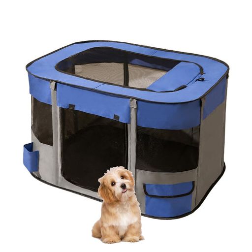 BENEBOMO ペットサークル 長方形 折りたたみ式 猫 犬 ケージ キャリーバッグ付き 組立簡単 屋根付き 通気 軽量 防災ペットケージ インドア アウトドア コンパクト メッシュサークル(S(70*55*45C…