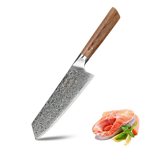 包丁 三徳包丁 NANFANG BROTHERS ダマスカス+VG10 67層 刃渡り17.5CM 切れ味良い 多機能 料理器具 肉・野菜・果物切り 家庭用 業務用