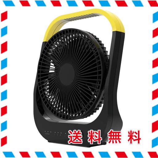トップランド 卓上扇風機 デスクファン [ どこでもFAN ホーム & アウトドア ] DCモーター コードレス 3WAY電源 (AC/USB/充電式) パワフル送風 風量4段階調節 タイマー付き 角度調節 ブラック SF-DF…