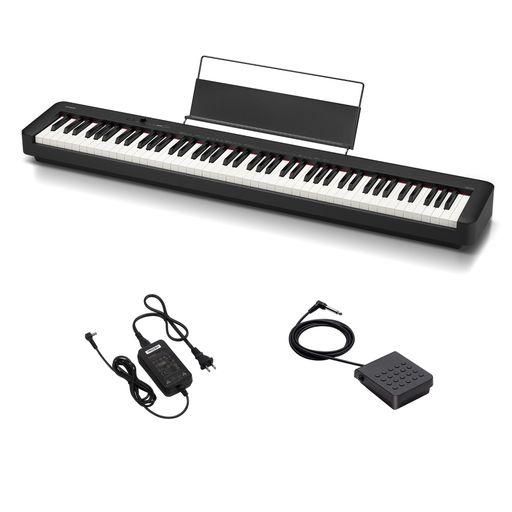 【AMAZON限定】カシオ(CASIO) 電子ピアノ CDP-S105BK ハンマーアクション88鍵盤 軽量&コンパクトで持ち運びに便利 付属アダプタはもちろん単3電池6本でも使用可