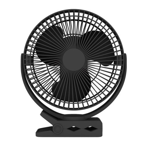 トップランド 卓上扇風機 デスクファン 小型扇風機 サーキュレーター 360度 角度調整 [ どこでもFAN (卓上/クリップ)] DCモーター 2WAY電源 風量調節4段階 切タイマー搭載 ブラック SF-DFP18BK