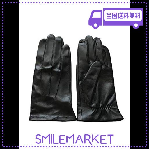 [NAKATA GLOVE] 【日本製】 羊革手袋 抗菌革手袋 スマホ対応 紳士用 黒 25 タッチパネル対応 裏生地(キュプラ100%)国産羊革 抗菌 防臭 秋冬用 自分用 贈り物 防寒 ファッション ビジネス フォー…
