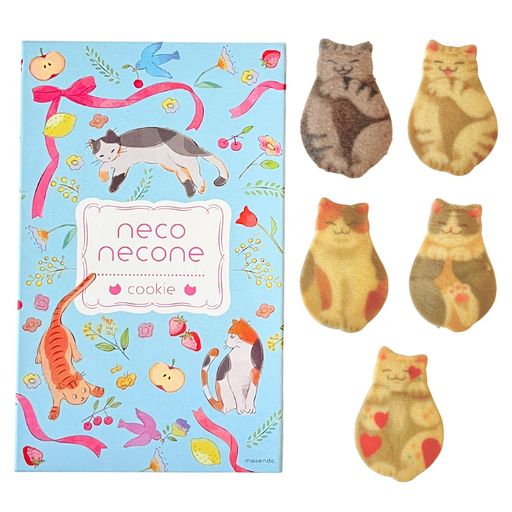 【送料無料】NECONECONE 猫 クッキー お菓子 かわいい ねこ ギフト 京都 お土産 定番 (10枚入り) 割れ防止のために丁寧に梱