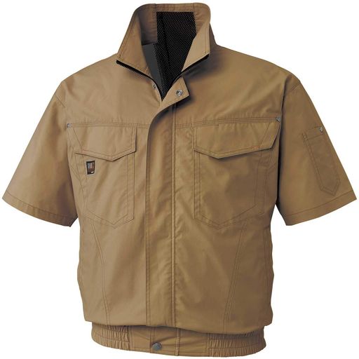 サンエス(SUN-S) 空調風神服 半袖ワークブルゾン KU91450 キャメル L 【服のみ】