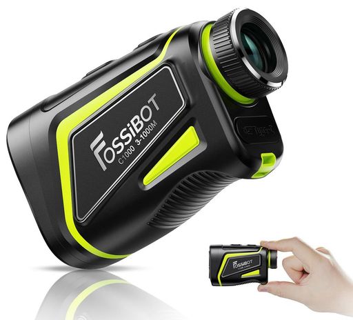 FOSSIBOT C1000 ゴルフレーザー距離計 LCD黒表示 最速0.06S測定 光学6.5倍望遠 高透過レンズ 1000M/1093YD対応 マグネット付 ゴルフ距離計 ミニ 超小型 超軽量141G ピンロック スロープモード IP54防塵防水