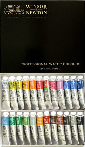 ウィンザー&amp;ニュートン 水彩絵具 ウィンザー&amp;ニュートン プロフェッショナル ウォーターカラー 24色セット 5ML