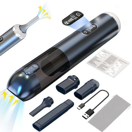 TEZILON 車用掃除機 ハンディクリーナー 多機能 ミニ掃除機 コードレス 車用 カークリーナー OLED画面付き 充電式 18000PA強力吸引力 LED照明 ハンディ掃除機 低騒音対策 小型クリーナー 真空機…