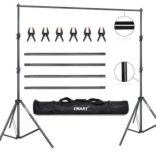 EMART 背景スタンド 280X300CM 高さ、幅調節可能 撮影スタンド 撮影用 背景スタンドセット グリーンバックスタンド 写真撮影用 人物 商品 ビデオ撮影に対応 撮影スタジオ/誕生日/結婚式/クリ…