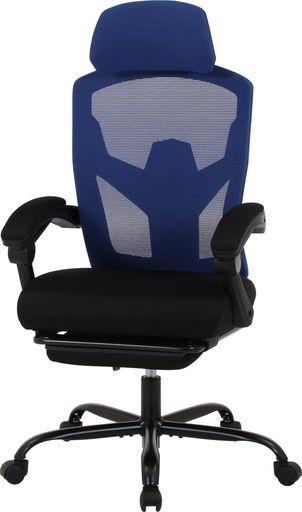 不二貿易 メッシュリクライニングチェア スリープ2 NV幅66×奥行66.5×高さ112.5CM ネイビー 高さ調整 フットレスト37913