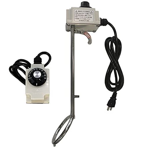 【NAGECOM 大栄電熱】 パイプヒーター 温度調節 DB-1000L(530MM×65MM)サーモスタット 投げ込みヒーター 湯沸かし 温水 保温 追い焚き サーモ バケツヒーター
