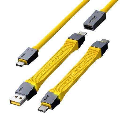 AOHI USB-C ケーブル USB4 【高速データ転送 40GBPS/240W PD3.1急速充電/8K HD ディスプレイ/長さ調節可能/充電ステータスランプ】 USB3.2 USB3.1 MACBOOK IPHONE ANDROID