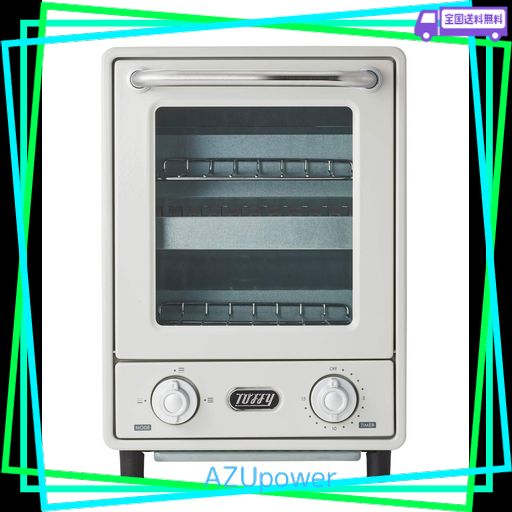 【TOFFY/トフィー】 オーブントースター K-TS4(アッシュホワイト) 縦型トースター 2段トースター 新型 スリム レトロ K-TS4-AW