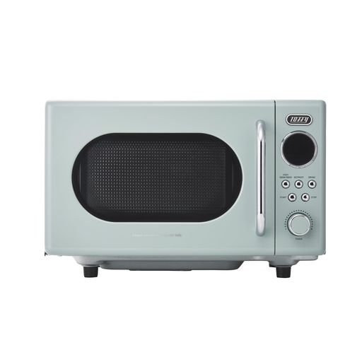 【TOFFY/トフィー】 電子レンジ K-DR3 コンパクト 16L フラットテーブル 消音機能 長い電源コード レトロ 新生活 ひとり暮らし ふたり暮らし ペールアクア