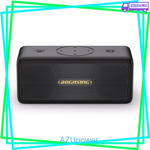 BOGASING M5 BLUETOOTHスピーカー ポータブル ワイヤレス 360度サウンド 40W出力 大音量 重低音 DSP技術搭載 IPX7 防水 防塵 耐衝撃 アウトドア ぶるーとぅーすすぴーかー 最大30時間連続再生 TWS対応