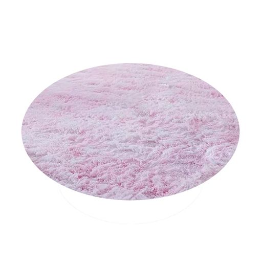 KIKON 洗える 円形 ラグマット カーペット オールシーズン シャギーラグ 絨毯 滑り止め付 丸型 冬用 夏用 床暖房対応 (ピンク, 185CM)