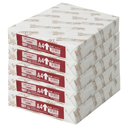 プラス コピー用紙 A4 2500枚 500枚×5冊 56-001×5
