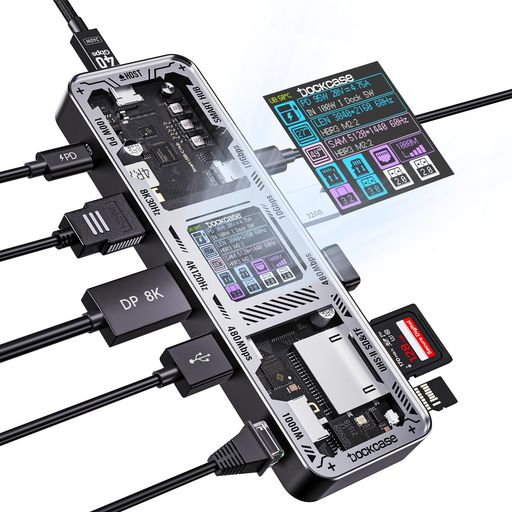 AV ACCESS USB-C 12 IN1ドッキングステーションの2入力2出力 KVM切替器