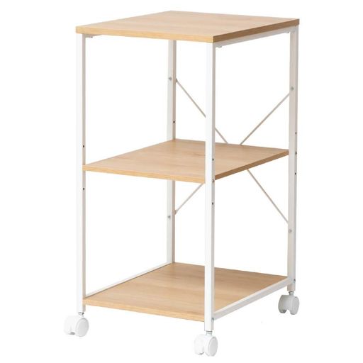 コーナンオリジナル LIFELEX アイアンサイドラック WH キャスター付