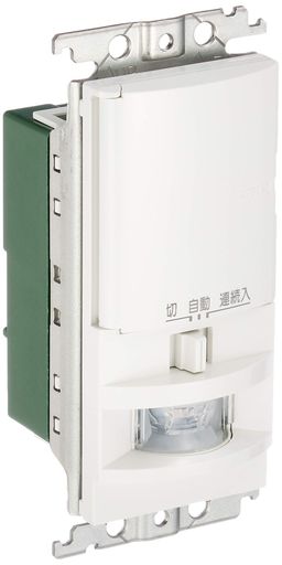 パナソニック(PANASONIC) 壁取付熱線センサ付自動スイッチ 親器・スイッチスペースなし ホワイト WTK1411WK