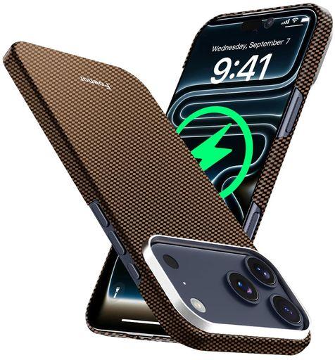 FOENOR IPHONE 17 PRO MAX用 ケース アラミド繊維製 MAGSAFE対応 ワイヤレス充電対応 極薄・軽量型 IPHONE17プロマックス用 カーボン風 電波干渉なし ミニマリスト いPHONE17PROMAX 5,756円