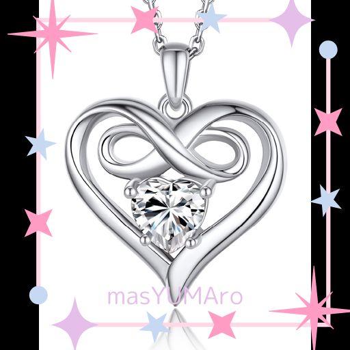 [MOMENTWISH] ネックレス レディース モアサナイト ハート ペンダント シルバー925 ネックレス 金属アレルギー対応 人工ダイヤモンド ジュエリー 女性 誕生日プレゼント ボックス付き チェー…