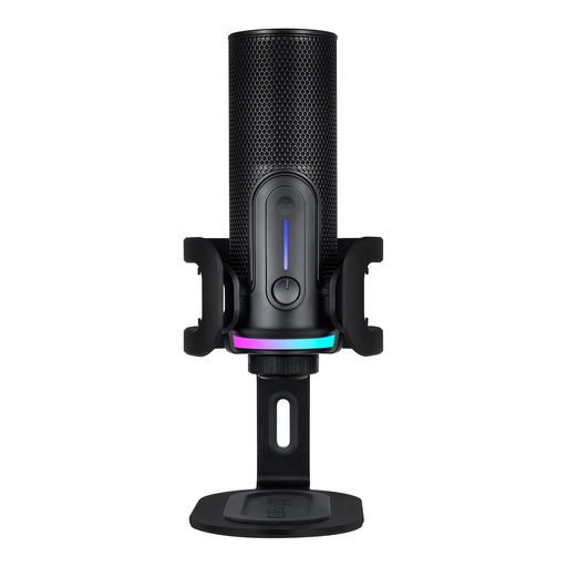 STREAMPLIFY ストリームプリファイ MIC PRO USB コンデンサーマイク 指向性切替 192KHZ/24BIT ストリーミング配信 RGB/LEDライト クイックミュート ヘッドホン出力 スタンド付属 USB TYPE-C TO A