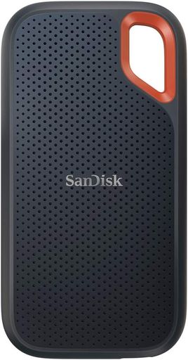 SANDISK SSD 外付け 2TB USB3.2GEN2 読出最大1050MB/秒 防滴防塵 SDSSDE61-2T00-GH25 エクストリーム ポータブル V2 WIN MAC PS4/5 エコパッケージ