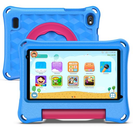 【キッズタブレット 7インチ ANDROID13搭載】子供用タブレット 学習/オンライン授業対応 4コアCPU RAM4GB+ROM32GB(拡張可能) ブルーライトカット キッズケース&スタンド付き 誕生日/クリスマスプ…