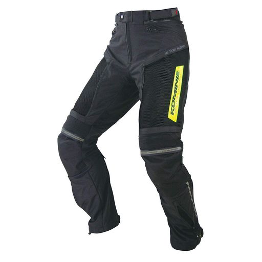 コミネ(KOMINE) バイク用 パンツ フルイヤーライディングパンツ-エア ブラック L PK-716 759 オールシーズン向け メッシュ素材 プロテクター CE規格 ストレッチ素材