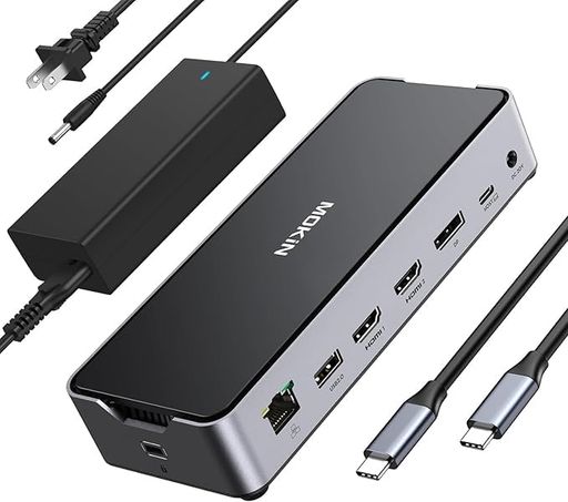 USB Cドッキングステーション 3 モニター ラップトップ MOKIN ドックデュアル モニター 2 HDMI DISPLAYPORT 4K144HZ,USB A 2.0/3.0,USB C 3.1 10GBPS&30W 