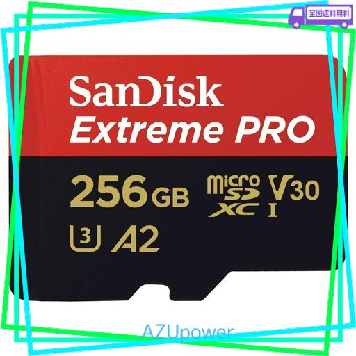 MICROSDXC 256GB SANDISK サンディスク EXTREME PRO UHS-1 U3 V30 4K ULTRA HD A2対応 SDアダプター付 [並行輸入品]