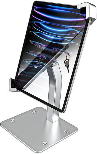 【最強の安定感】 WOLEYI 卓上タブレットセキュリティスタンド 【改良クリップ】盗難防止 IPADホルダー 9-14インチ全機種対応 卓上縦置きスタンド タブレット置き台 汎用タイプ 盗難防止セ…